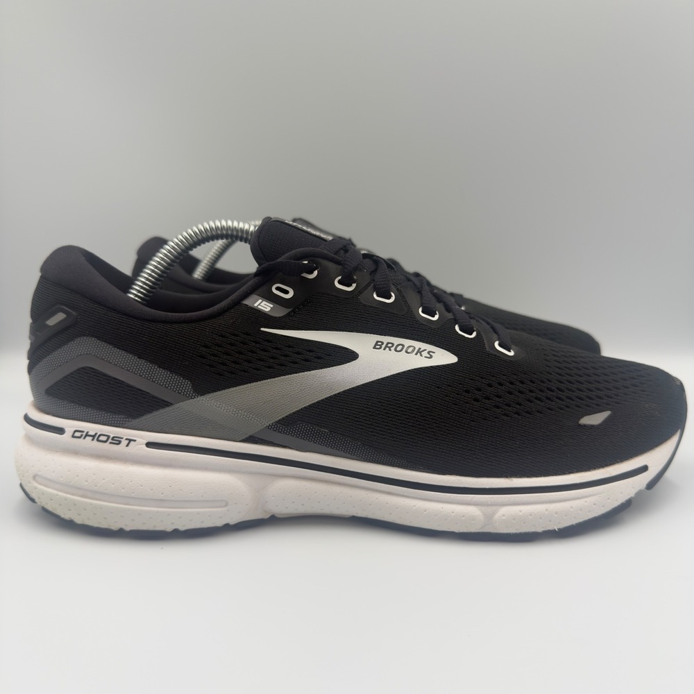 Brooks Ghost 15 Mens Size 9 Running Shoes 1103931D012 Black White